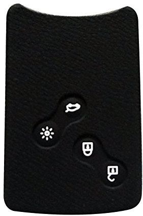 Happyit Silicone Car Key Cover Case for Renault Clio Scenic Megane Duster Sandero Captur Twingo koleos 4 Buttons Remote Control (Black)