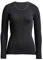 Conta Thermo Langarm Shirt, wärmendes Thermoshirt aus natürlicher Baumwolle, bequemes Basic-Oberteil, Damenbekleidung, Schwarz Geringelt, Größe: 42/L