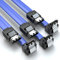 JAMEGA – 3x 50cm SATA III Kabel | S-ATA 3 Datenkabel 6 Gbit/s Verbindungskabel Anschlusskabel für SSD HDD Metall-Clip 1x Gerade 1x 90° Winkel L-Type Stecker - Blau