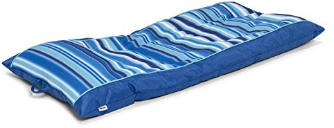Big Joe Kona No Inflation Needed Pool Lounger with Headrest, Blurred Blue Double Sided Mesh, 5.5ft Big
