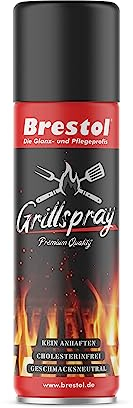 BRESTOL® Trennspray Grill 200 ml - Grillspray mit Antihaftbeschichtung, Trennfett, Vegan, Antihaftspray für BBQ, Pfanne, Ofen & Backformen – geschmacksneutral & ideal für fettfreies Braten & Backen
