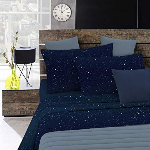Italian Bed Linen, Fashion Bettwäsche-Set, Mikrofaser, Stars, Doppelbett