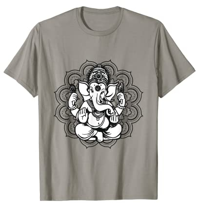 Yoga Mandala Elefant Ganesha Chakra Hindu Esoterik Kultur T-Shirt