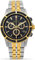 LOUIS XVI Herren-Armbanduhr Majesté Stahlband Silber Bicolor Gold Schwarz Karbon Chronograph Analog Quarz Edelstahl 1104