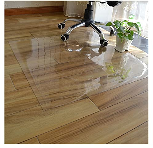 AMDHZ Stuhlmatte rutschfest Bodenschutzmatte Quadrat Transparent Bodenbelag Gummimatte Wasserdichtes PVC Verschleißfest Schmutzfester Film Benutzt Für Fußboden Stuhl Büro