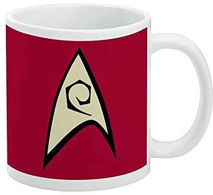 Star Trek Engineering Shield Keramik-Kaffeetasse, originelles Geschenk für Kaffee, Tee und heiße Getränke, 325 ml, Weiß