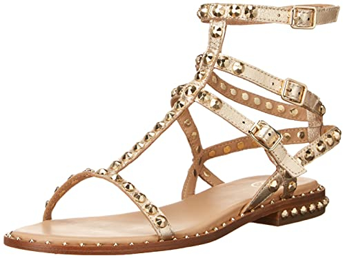 ASH Women's Play Flat Sandal, Helles Gold, 5.5-6