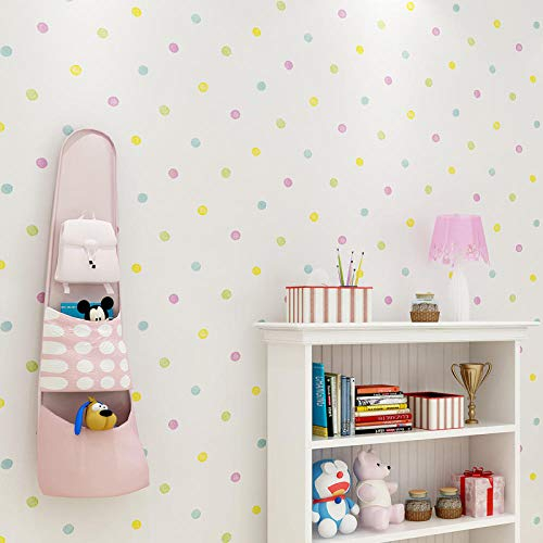 Tapete, modern, 3D-Cartoon-Motiv, bunte Kreise, Punkte, Kinderzimmer, Jungen, Mädchen, Schlafzimmer, Wandaufkleber, selbstklebende Tapete, Möbelsticker