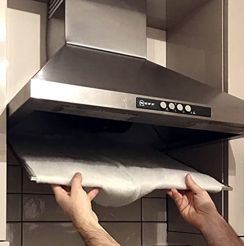 Universal Foam Grease Kitchen Cooker Oven Hood Extractor Fan Vent Filter Kit | Cut To Size | 47 x 57cm (4 Pack)
