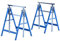 HOMCOM Set de 2 Caballetes Telescópicos Plegables con Altura Ajustable Caballetes de Sierra de Acero para Mesa y Trabajo de Bricolaje Carga 200 kg 68x58x80-130 cm Azul
