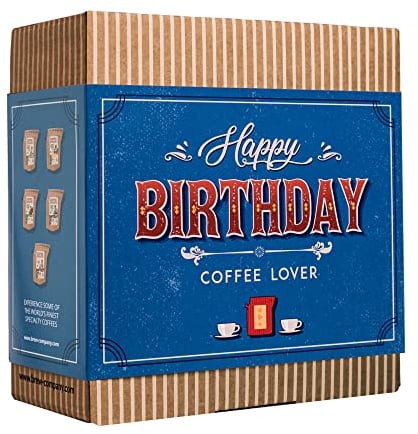 Gourmet Birthday Coffee Gift Set for Men & Women – 7 of The World's Finest Single Estate Specialty & Organic Coffees | Brew & Enjoy Anytime, Anywhere | Hamper Style Letterbox Gift Idea for Him & Her