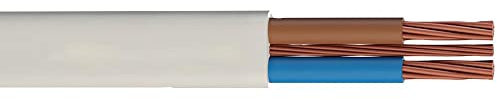 PRO ELEC PELB0566 6242B 2-Core Twin & Earth Cable, White, 4mm, 100m