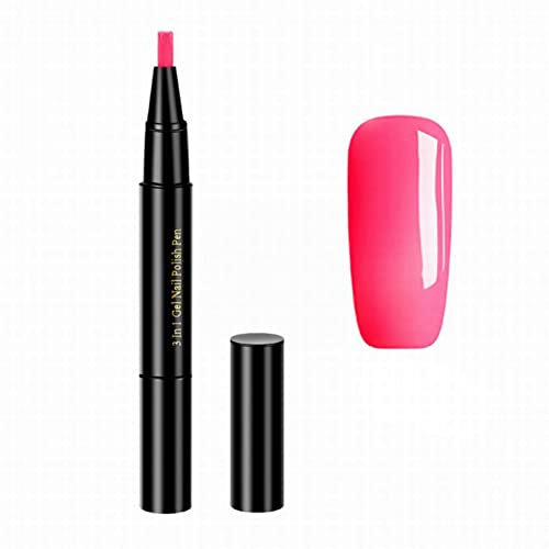 1PC One Step Gel Nail Polish - 3 in 1 Nail Gel Painting Pen DIY Nail Art Beauty Gift