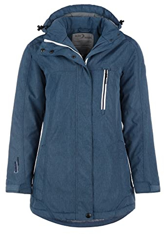 Blue Wave Damen Funktionsjacke Clara - Jacke Regenjacke Funktionsmantel | Wassersäule 5000 mm, Verschweißte Nähte, Winddicht, Atmungsaktiv, Abnehmbare Kapuze, Kordelzug am Bund