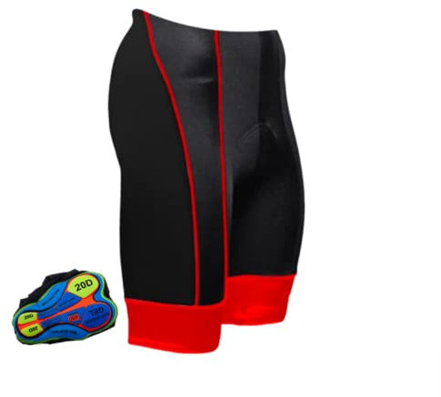 PRIOKNIKO Salopette da Ciclismo da Uomo Quick-Dry 20D Gel Pad MTB Pantaloncini da Ciclismo per Uomo E Donna,Un,XS