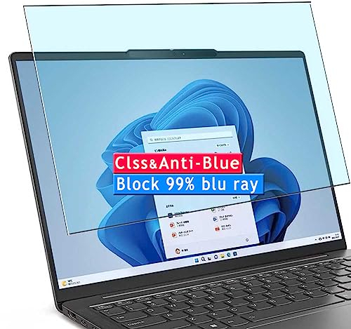 Vaxson Anti Blaulicht 9H Panzer Schutz Glas kompatibel mit Lenovo Yoga Slim 6i Gen 8 14 Laptop Schutzfolie Bluelight Display schutz folie Panzerfolie SchutzGlas folien PanzerGlas