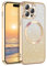 DUEDUE für iPhone 14 Pro Max Hülle Glitzer 6.7'', iPhone 14 Pro Max Handyhülle Glitzer mit Magnetische Stoßfeste Schutzhülle Soft TPU für iPhone 14 Pro Max Hülle Mag-Safe 6.7 Gold