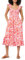 The Drop Robe Midi pour Femme, avec Smocks et Épaules Volantées, Imprimé Floral Rose/Orange, Kimi, Taille XL
