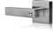 XFORT Quad Entrance Knob Set Satin Chrome, Door Knob with Lock for Internal Wooden Doors, Complete Set with Tubular Latch and 3 Keys