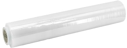 IMBALLAGGI 2000 - Film Estensibile Imballaggio Trasparente, 1 Rotolo 200Mtx47H cm per Imballaggio Manuale Multiuso Pellicola Imballaggio Extra Resistente, Rotoli Imballaggio per Spedizioni e Trasloco