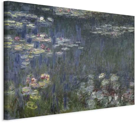 murando - Acoustic Canvas Wall Art Claude Monet 120x80 cm 1 piece - Picture With Acoustic Foam Sound Absorption Print Image Artwork Room Acoustics Soundproofing Office Waterlilies Green l-E-12135-b-a