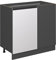 Vicco Eckunterschrank R-Line, Küchen Eckschrank, Weiß/Anthrazit, 86 cm, AP Anthrazit