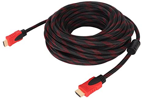 VELATEMOR Cable de Interfaz Multimedia de Alta Definición, Full HD 1080p, Suave, Flexible, para Monitor de Computadora de TV, Hogar, Oficina, 15 M