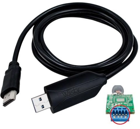 USB to HDMI Adapter with chip 4.92FT Cable,USB 3.0 & 2.0 to HDMI 1080P Video Audio Converter for PC, Laptop to Monitor,HDTV Support Android,XP/7/8/10,MAC OS