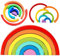 KLLJ Regenbogen Holz,Montessori Regenbogen Holzspielzeug,Holz Regenbogen Spielzeug,Regenbogen Bausteine Holz,Bogen Steckspiel Holz,Bunter Regenbogen Holz,Stapelregenbogen Regenbogen