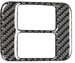 Dekoration Auto Modifikation Carbon Faser Sitz Heizung Taste Auto Aufkleber Trim Abdeckung Für Subaru Für BRZ Auto Zubehör Interieurleisten(B Black)