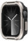 Amizee Hard Schutzhülle Kompatibel für Apple Watch Series 9/8/7 45mm Series 6/SE/5/4 44mm Hülle, Metall-Uhrenhülle mit TPU-Stoßschutzbasis Ultradünne Schutz Schutzhülle für iWatch, Titanstahl