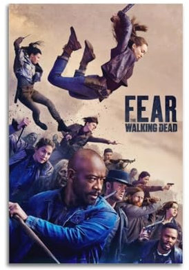 YRGGYRC Poster mit Aufschrift Fear The Walking Dead, ästhetisches Leinwandbild, Vintage-Stil, dekoratives Gemälde für Wohnzimmer, Schlafzimmer, 30 x 45 cm, ungerahmter Stil
