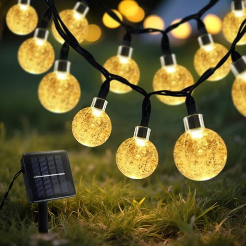 CNMTCCO Solar Lichterkette Aussen, 8 M40 LED 8 Modi Lichterkette Außen Solar, IP65 Wasserdicht Solar Lichterkette Outdoor für Garten, Terrasse, Hochzeit, Balkon Dekou nd Feiertagsdekoration