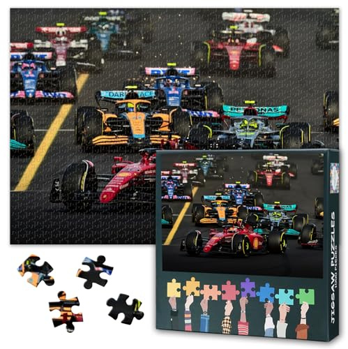 TUMOVO Racing Car Puzzles for Adults 1000 Pieces, Sports Car Art | Challenging jigsaw puzzles for adult men and women, 27.5x19.7 inch, sports fan room decor, Ideal gift, relaxing activity