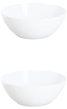 Luminarc Set de 2 Ensaladera Apy de Opal 21cm | Blanco, Opal, forma redondo, acabado brillo, 21cm