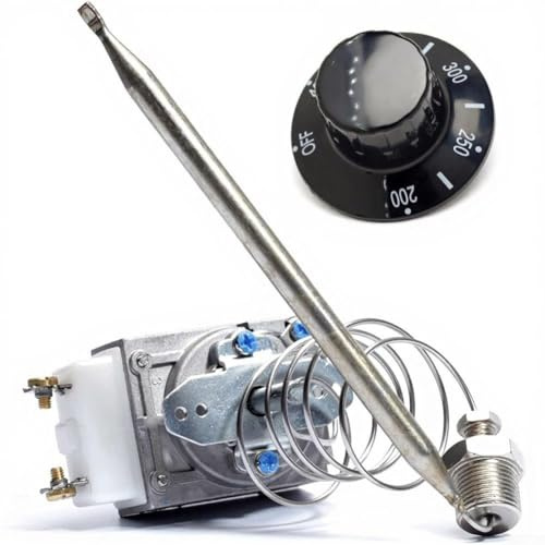 Termostato di ricambio per friggitrice RX, termostato per friggitrice WE702 con manopola, in grado di controllare temperature fino a 400 °C, facile da installare