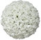 Gemini_mall® 20,3 cm große, künstliche elfenbeinfarbene Rosenkugel, runde Pompons, Tischdekoration, Girlande, Hochzeit, Party, Dekoration (weiß, 20,3 cm)