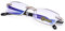 LUFF Lesebrille Hd Anti-Blue Diamond Cut Edge Rahmenlose Lesebrille (+1.0)