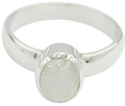 RIYO Designer 925 Sterling Silber aus echtem Regenbogen Mondstein Ring Geschenk de