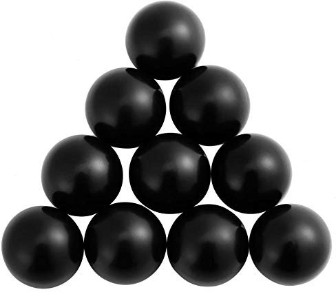 FTVOGUE Bakelite Round Ball Knob, Air Conditioner Parts & Accessories Knobs 10pcs Universal Lathe Tractor Machine Plastic Ball Knob Black/Red Handle(AM6*20-Black)