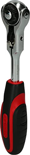 KS Tools - 914.1405-E - Cliquet modifix 1/4 à tête pivotante et poignée en T - 72 dents - Finition chromée satinée - Chrome vanadium