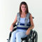 Obbocare Ceinture abdominale pour fixation de tronc pour fauteuil roulant Ceinture avec bretelles avec fermeture à clip et réglage rapide. Anti-chute. Taille 1