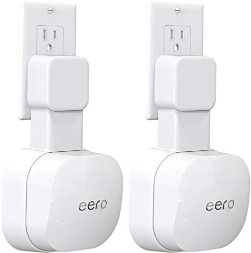 Outlet Wall Mount ONLY for eero 6 Dual-Band mesh Wi-Fi 6 System [NOT Fit for eero Pro 6 and eero 6+], No Messy Wires | Space Saving | Easily Be Moved Outlet Mount Holder for eero 6 Extender (2 Pack)