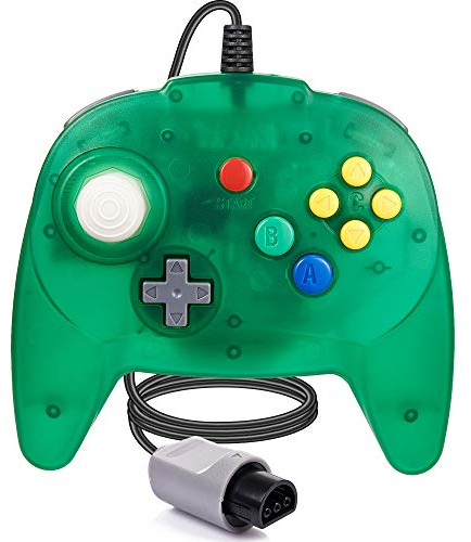 miadore N64 Controller Wired Game Pad Joystick Kompatibel mit der N64 Konsole (Klares Grün)