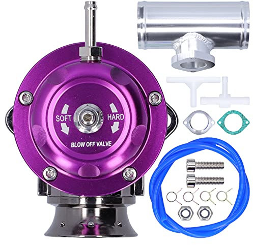 Universal Aluminium Billet Turbo Blow Off Ventil, 2,5-Zoll-Flanschrohr Typ-RS Ablassventil Autozubeh Abblasventil SDD-BOVGRSBL FPG250(violett)