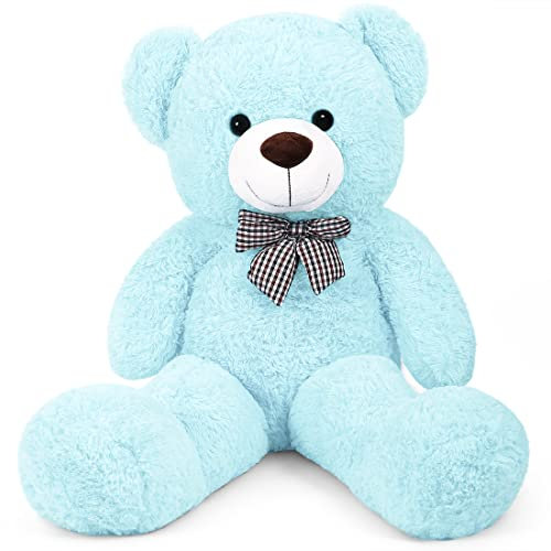 SNOWOLF Oso de Peluche Gigante XXL Grande de Peluche de Animales de Peluche de Juguete para niños y Novias (110 cm, Azul Claro)