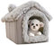XWanitd Weiches Plüsch-Hundehaus, Haustierzelt, Winter, warm, Katzenhöhle, Hundeunterstand, Haustiernest, faltbar, Hundehütte für Innenbereich, Katzen, Hunde, Welpen (groß, Plüschgrau)