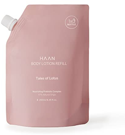 HAAN – Tales of Lotus Aroma Body Lotion – 24-Stunden-Feuchtigkeits-Hautpflege, tägliche Feuchtigkeitscreme – 250 ml Refill