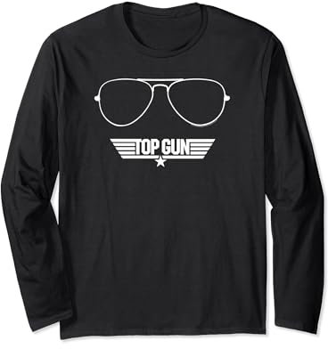 Top Gun lineare Sonnenbrille & Logo Langarmshirt