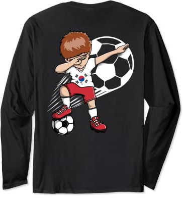 Dabbing Soccer Boy - Südkorea Jersey Korean Football Fans Langarmshirt